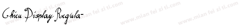 Chieu Display Regula字体转换